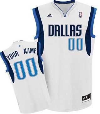 Men & Youth Customized Dallas Mavericks White Jersey-0